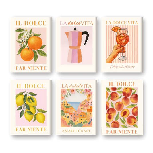 Coffret de 6 peintures par numéro “Dolce Vita”