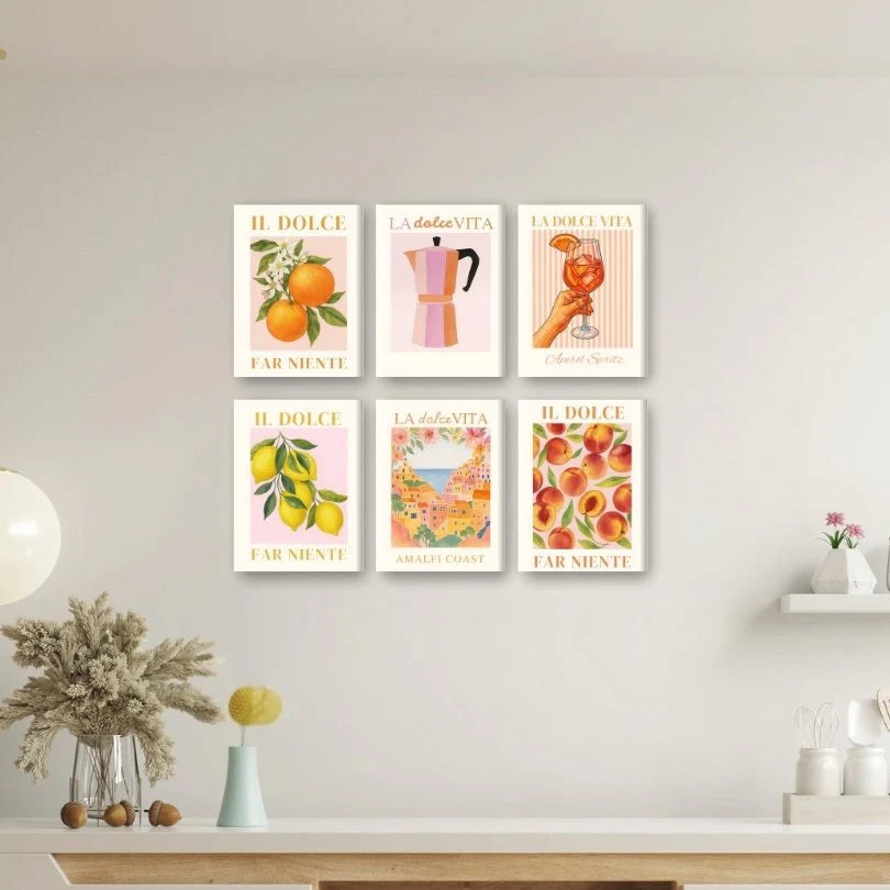 Coffret de 6 peintures par numéro “Dolce Vita”